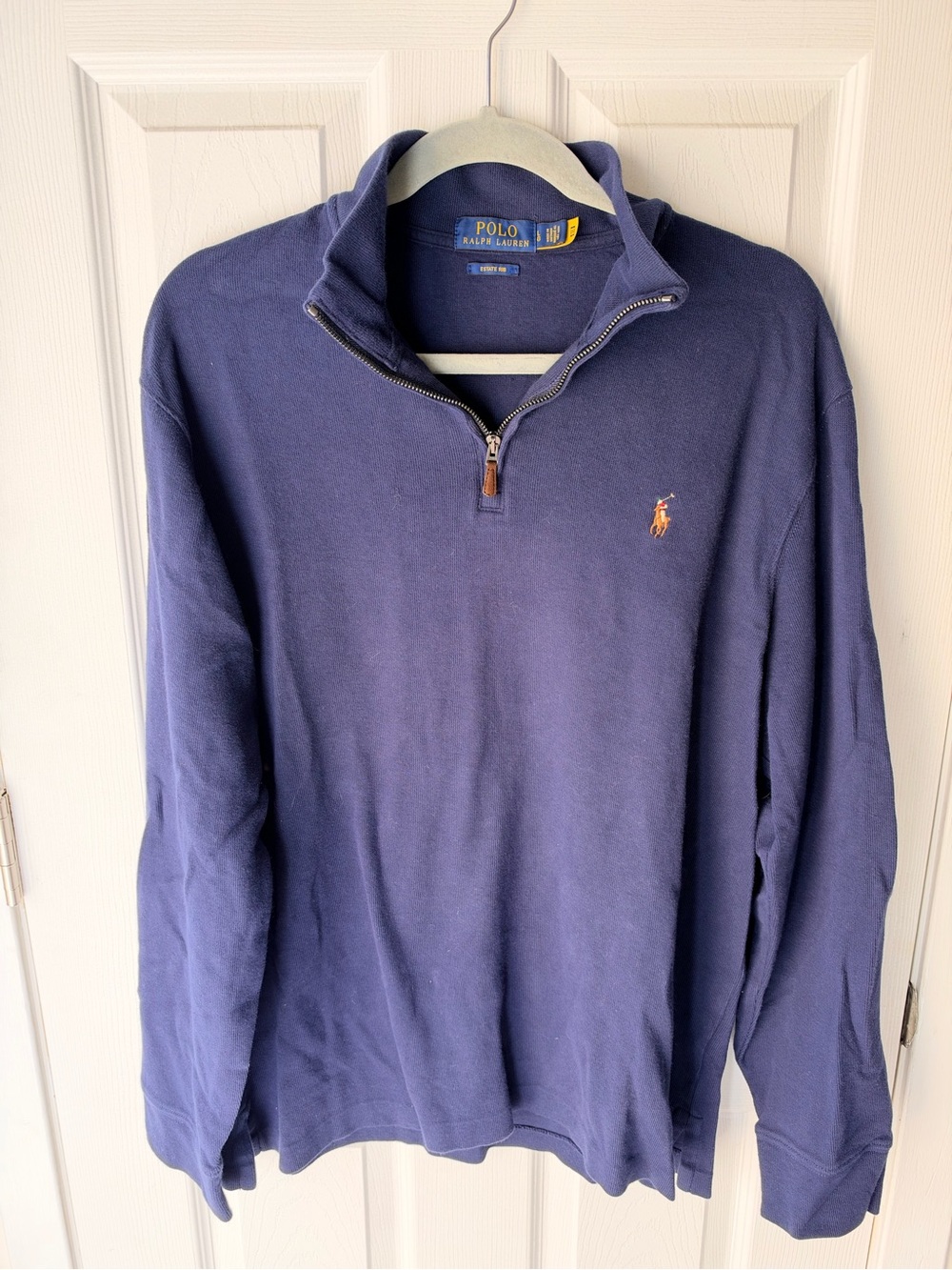 Polo by Ralph Lauren Navy Half-Zip Pullover with Embroidered Pony